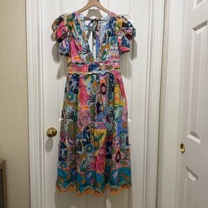 Colorful Bohemian Midi Dress